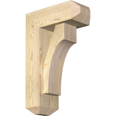 Ekena Millwork Westlake Craftsman Rough Sawn Bracket w/ Offset Brace, Douglas Fir, 6"W x 14"D x 22"H BKT0604X14X22WTL04RDF